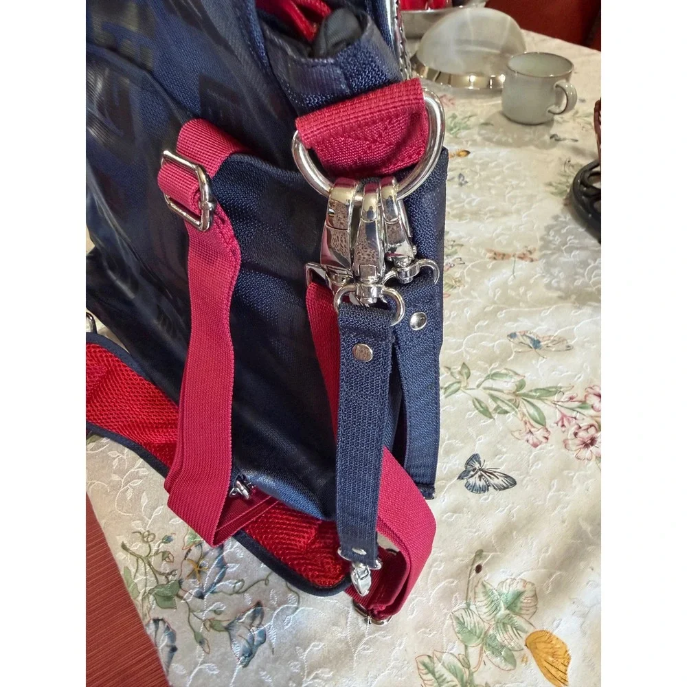 NFL New York Giants Messenger Bag Backpack Convertible Navy Blue Red Crossbody
